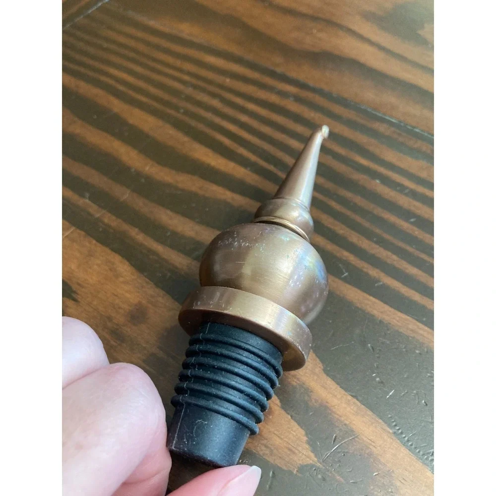Woodford Reserve Copper Tone Metal Bottle Stopper with Black Rubber Cork